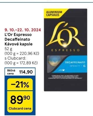 Kapsle pro Nespresso L'