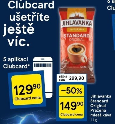 Mletá káva Standard Jihlavanka