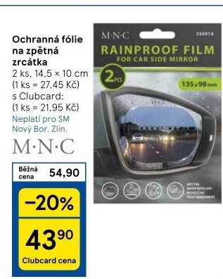 Ochranná fólie na zpětná zrcátka MNC