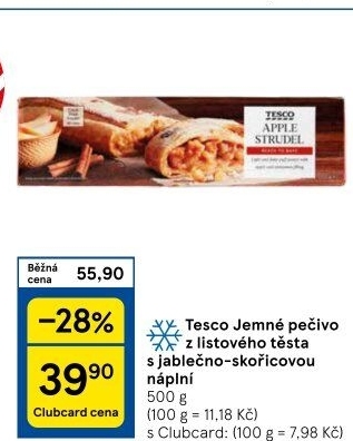 Pečivo z listového těsta mražené Tesco