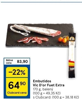 Salám Fuet extra Vic D'