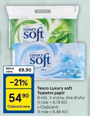 Toaletní papír 3vrstvý Luxury Tesco
