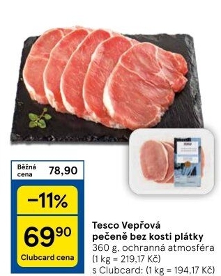 Vepřová pečeně bez kosti Tesco