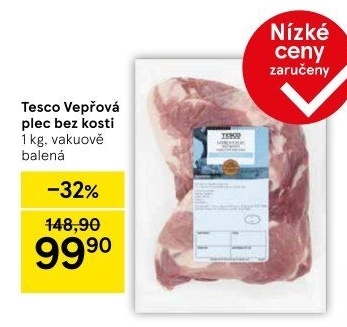 Vepřová plec bez kosti Tesco