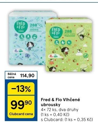 Vlhčené ubrousky Fred&amp