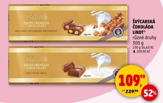 Čokoláda Premium Lindt