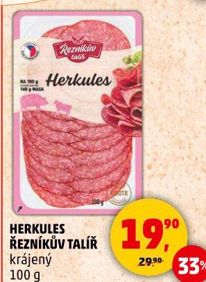Salám Herkules Řezníkův talíř