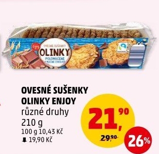 Sušenky ovesné Olinky Enjoy