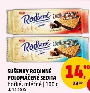 Sušenky Rodinné polomáčené Sedita