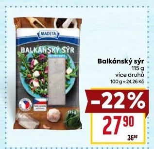 Balkánský sýr Madeta