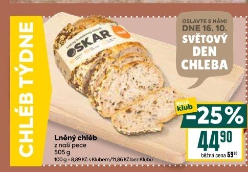 Chléb lněný Oskar Minit