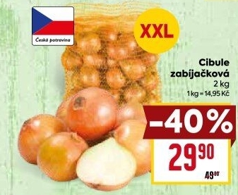 Cibule kuchyňská žlutá