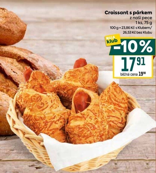Croissant s párkem