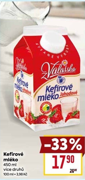 Kefírové mléko ochucené Mlékárna Valašské Meziříčí