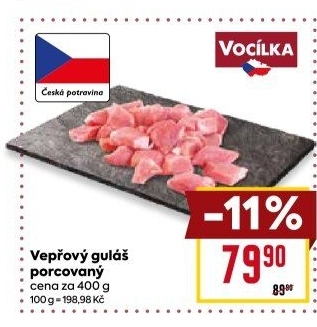 Maso na guláš vepřové Vocílka