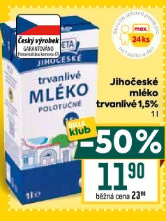 Mléko trvanlivé Jihočeské Madeta - 1,5% polotučné