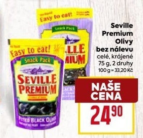Olivy bez nálevu Seville Premium