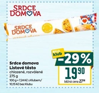 Těsto listové rozválené Srdce Domova