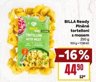 Tortelliny plněné chlazené Ready Billa