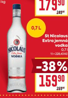 Vodka extra jemná St. Nicolaus