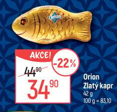 Čokoládový kapr zlatý Orion