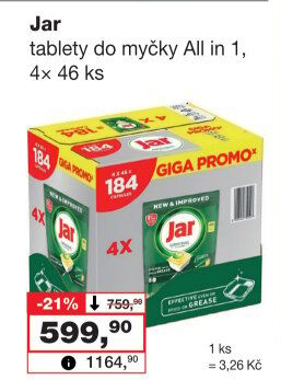 Kapsle do myčky All in 1 Jar