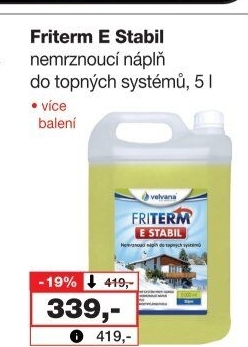 Nemrznoucí náplň do radiátorů Friterm E Stabil Velvana