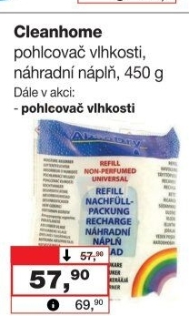 Pohlcovač vlhkosti CleanHome - náhradní náplň
