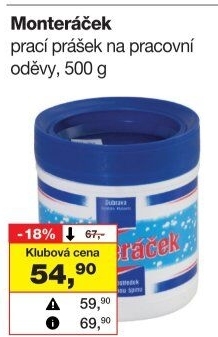 Prací prostředek na mastnou špínu Monteráček Důbrava