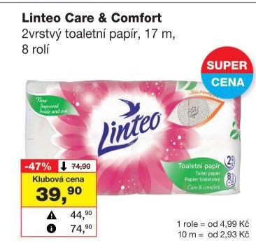 Toaletní papír 2vrstvý Linteo