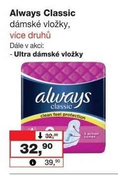 Vložky dámské Classic Always