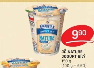 Bílý jogurt Nature jihočeský Madeta