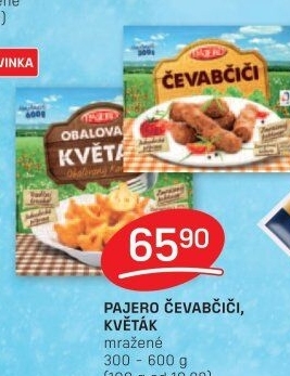 Čevabčiči mražené Pajero