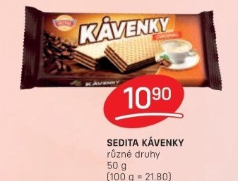 Oplatky Kávenky Sedita