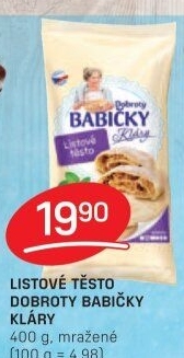 Těsto listové mražené Dobroty babičky Kláry
