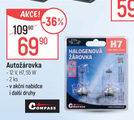 Autožárovky halogenové Compass