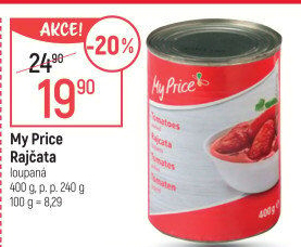 Rajčata loupaná My Price