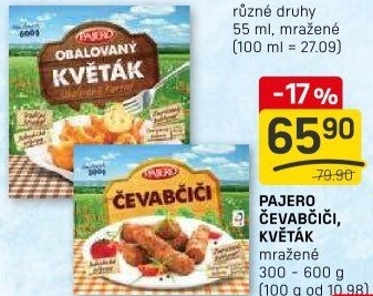 Čevabčiči mražené Pajero