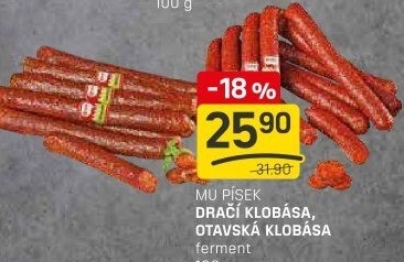 Dračí klobása Maso uzeniny Písek