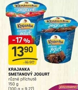 Jogurt smetanový ochucený Krajanka