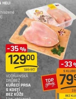Kuřecí prsa s kostí Vodňanské kuře