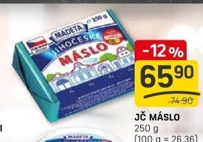Máslo Jihočeské Madeta