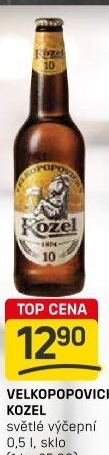 Pivo světlé výčepní 10°Velkopopovický Kozel
