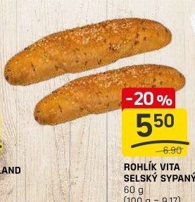 Rohlík Vita selský