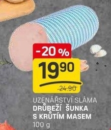 Šunka drůbeží s krůtím masem Sláma