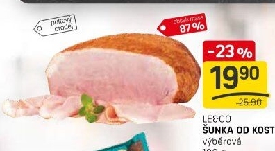 Šunka od kosti výběrová LE&amp