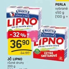 Tavený sýr Jihočeské Lipno Madeta