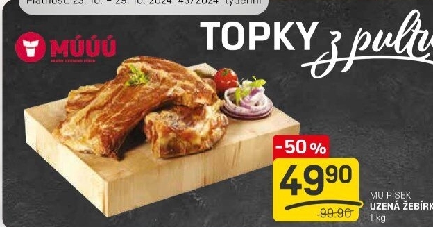 Vepřová uzená žebra Maso uzeniny Písek