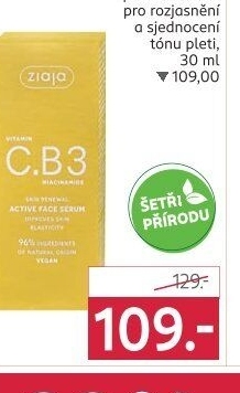 Sérum pleťové Vitamin C.B3 Niacinamide Ziaja