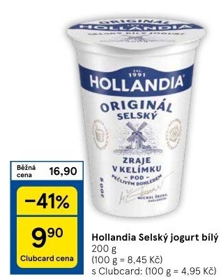 Bílý jogurt selský Hollandia